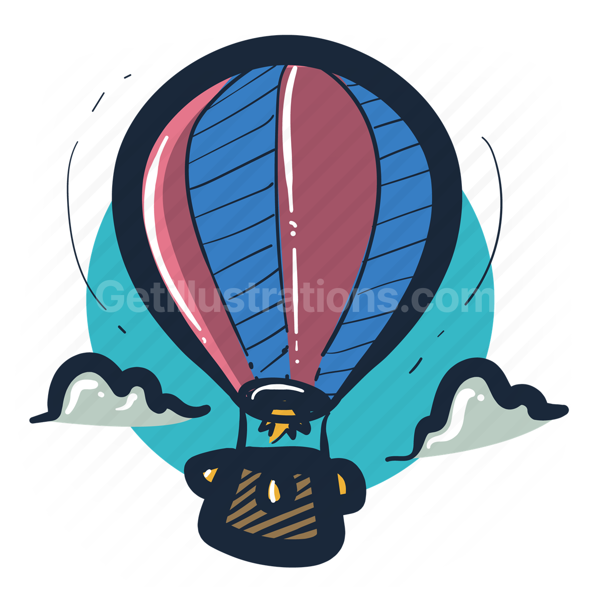 hot air balloon, balloon, flight, transport, vehicle, air, travelling